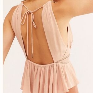 Free People Hold On Tight lace backless top